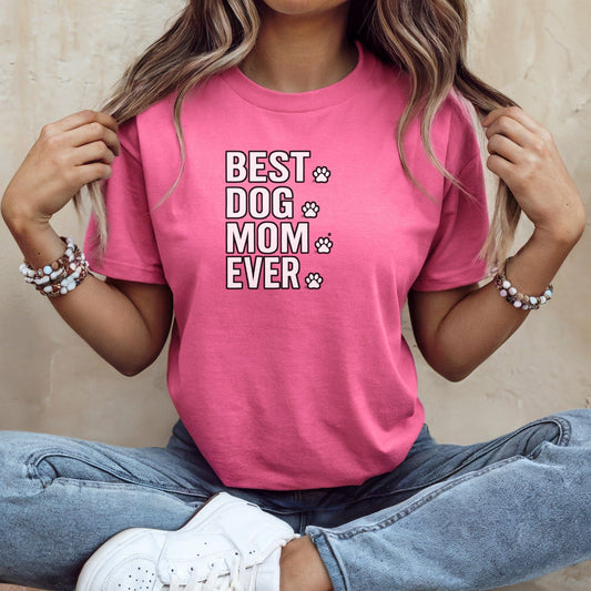 Best Dog Mom Ever Pink Graphic T-shirt Product
