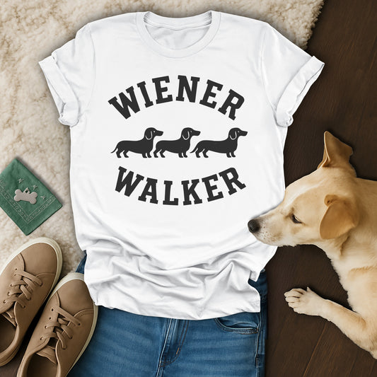 Wiener Walker Dachshund Dog Lover Shirt Casual Tee
