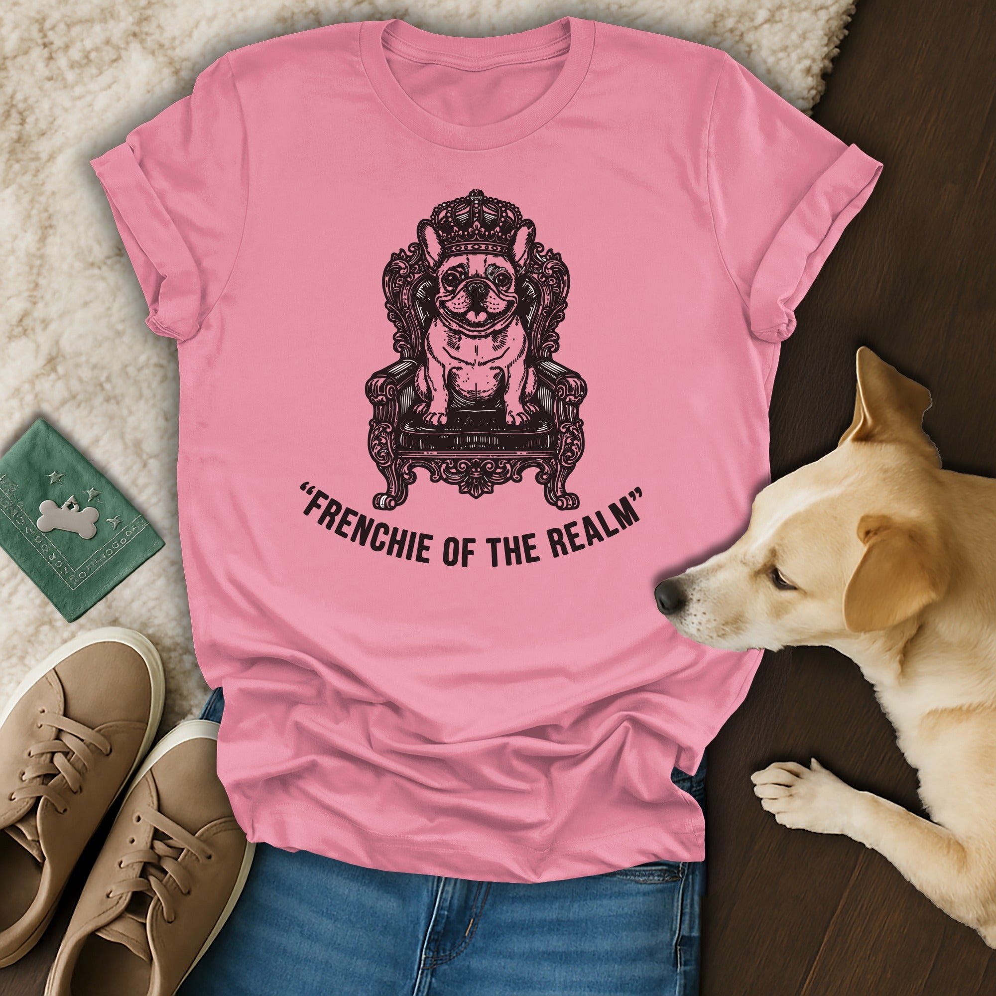 Frenchie of the Realm Graphic Dog Enthusiast T-Shirt