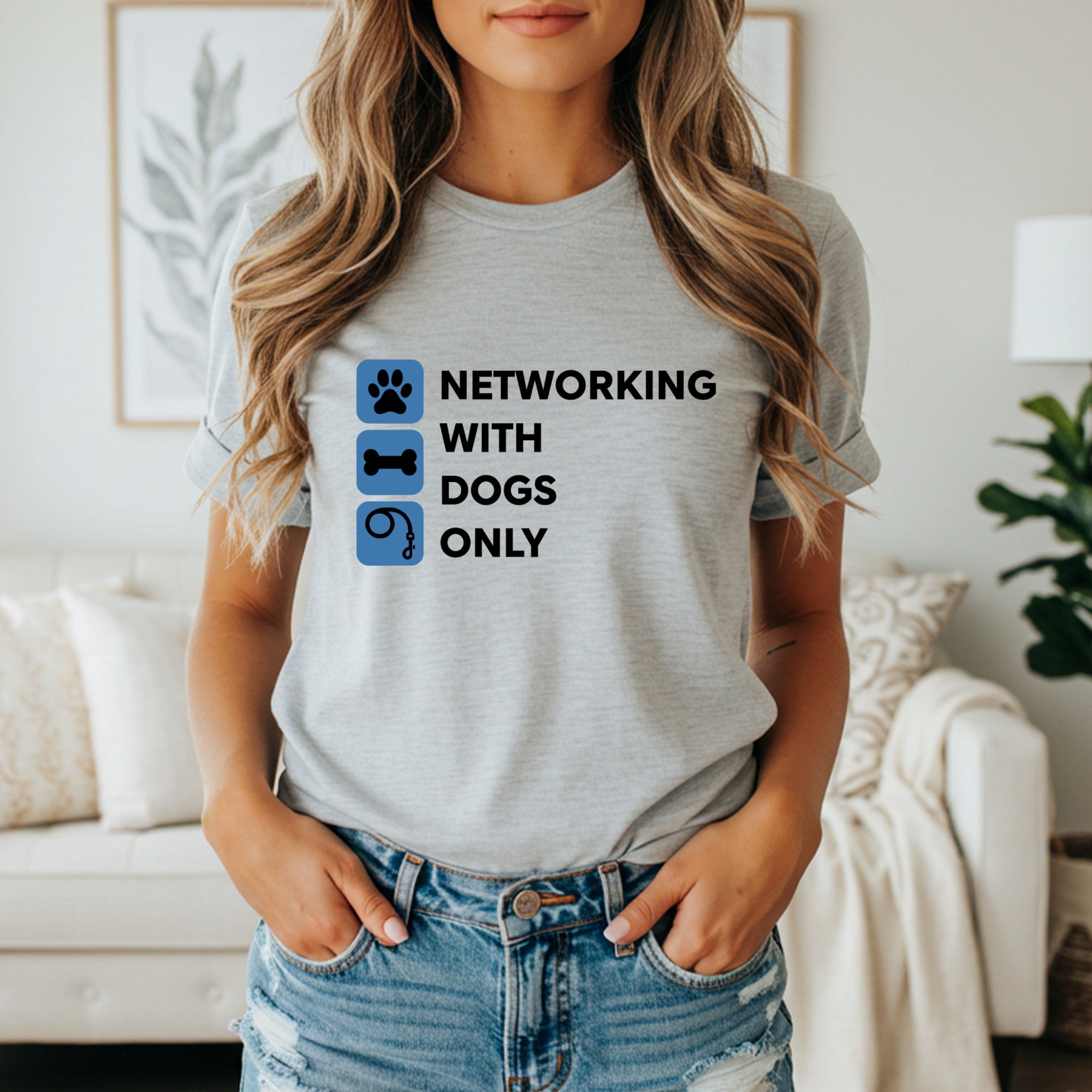 Networking With Dogs Only Graphic T-Shirt