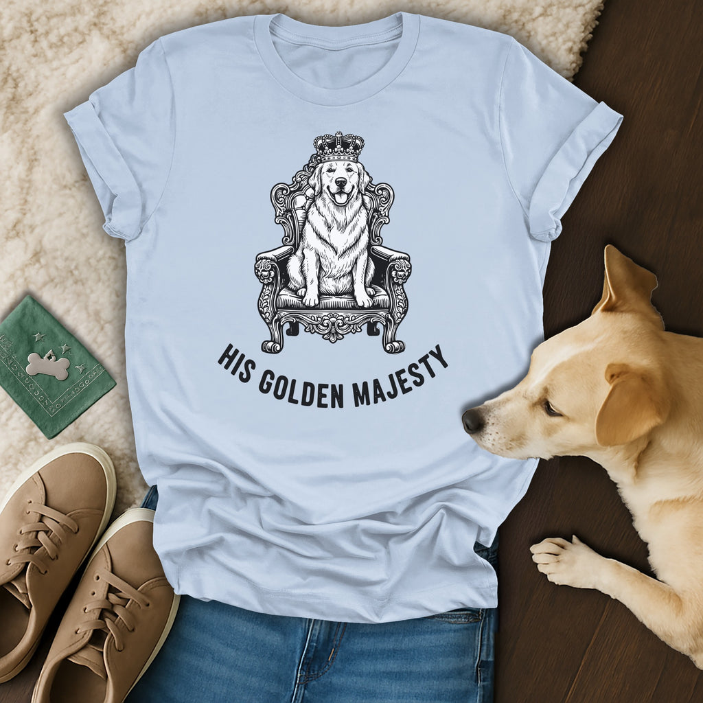 His Golden Majesty Dog with Crown T-Shirt