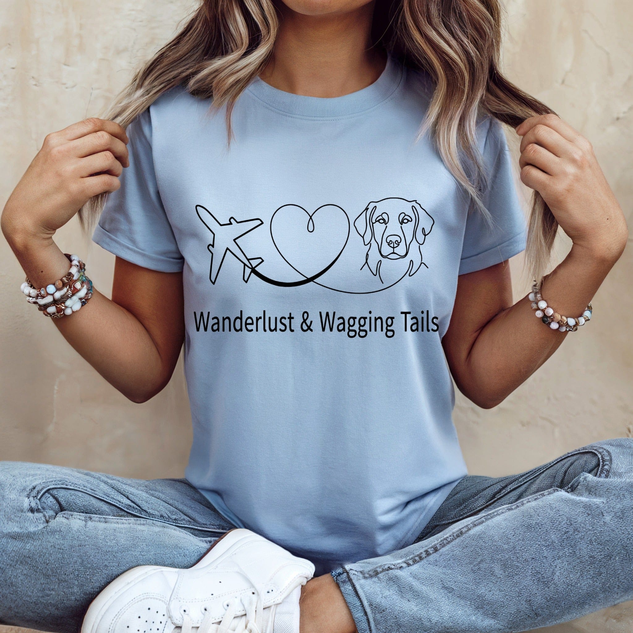 Wanderlust and Wagging Tails 🐶 T-Shirt