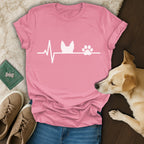 Nurse Heartbeat Dog T-Shirt 🤍