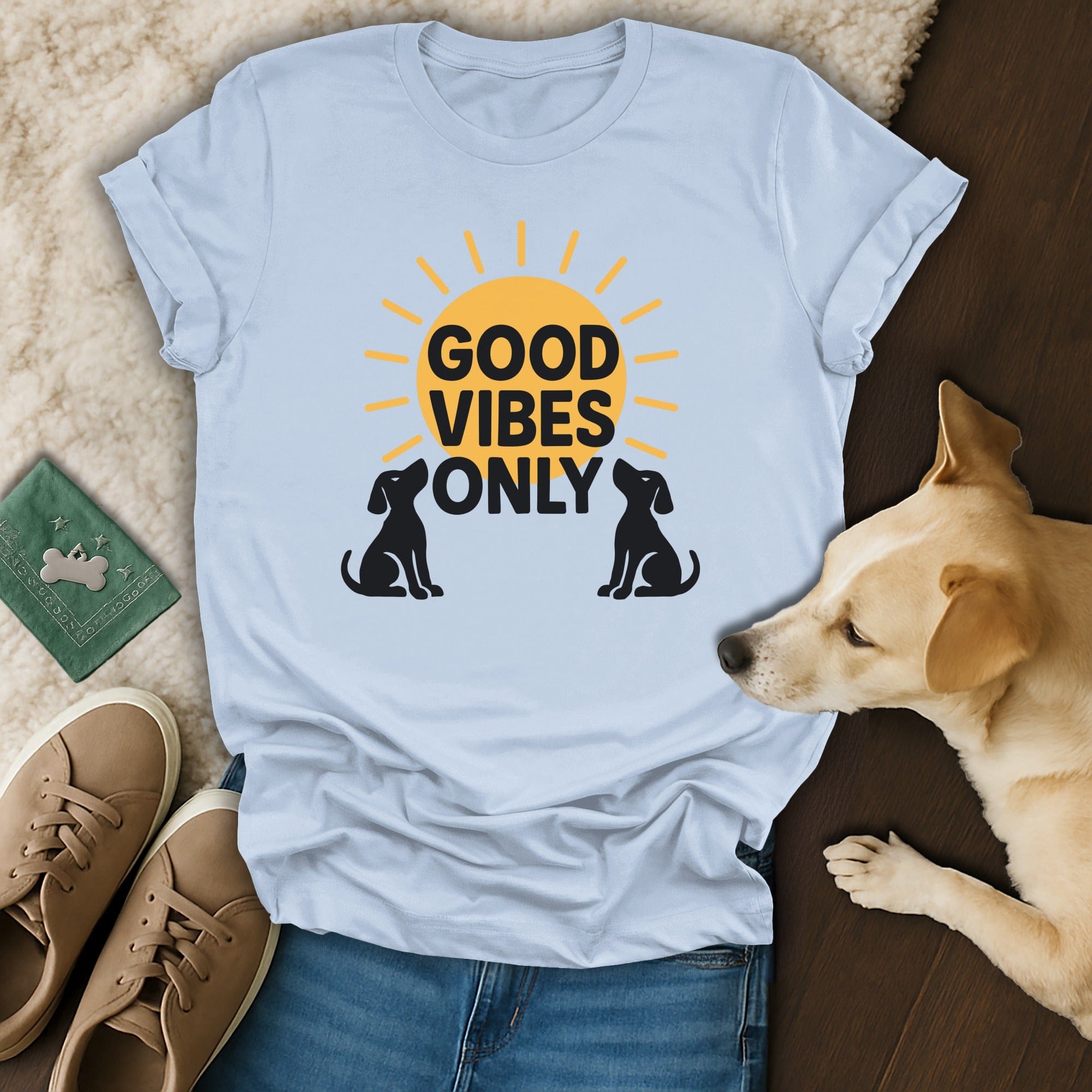 Good Vibes Only Sun and Dogs Graphic Tee