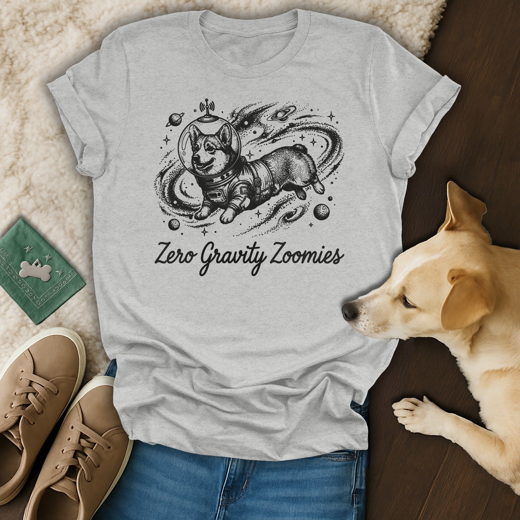 Astronaut Corgi Zero Gravity Zoomies T-shirt product type