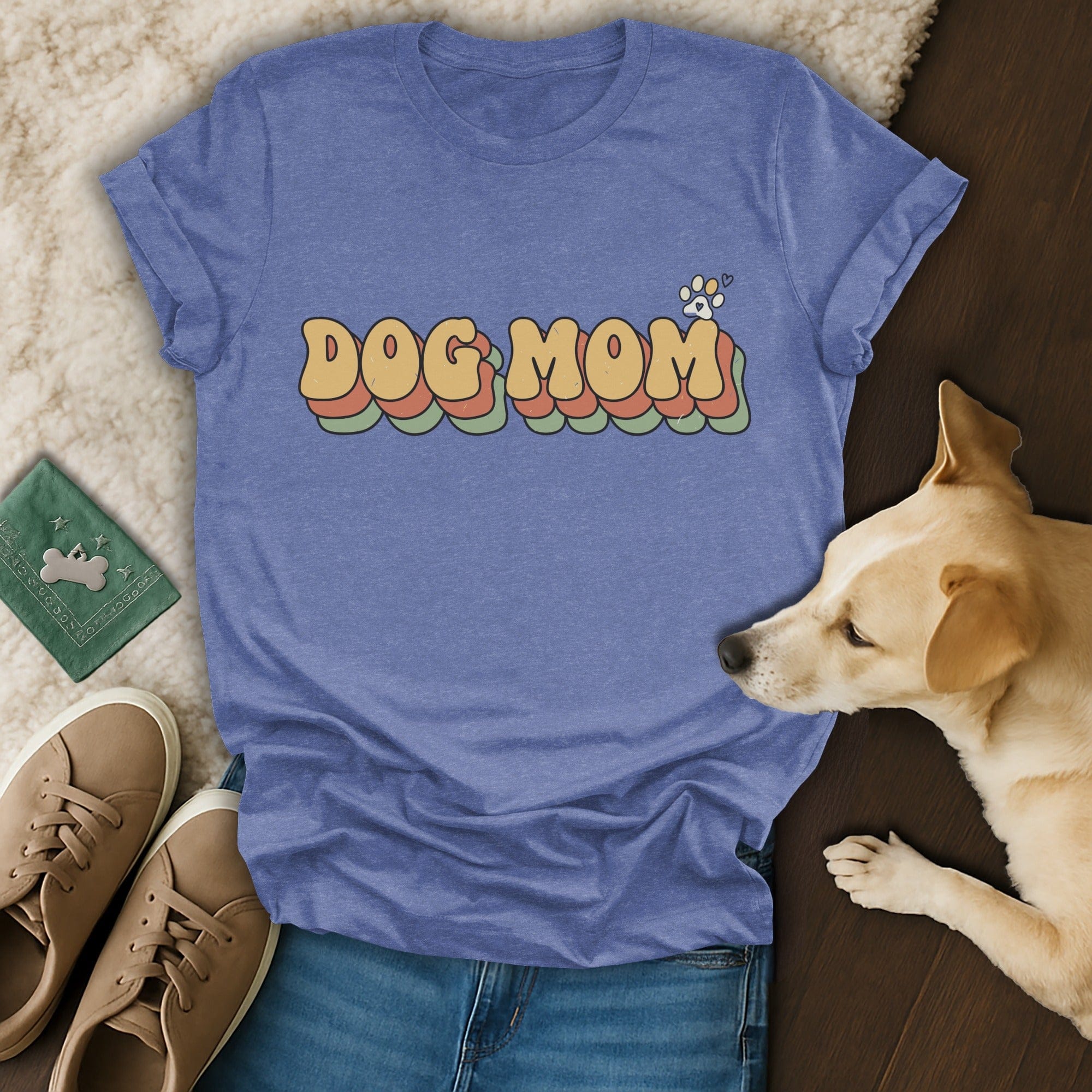 Retro Dog Mom Graphic T-Shirt 🐾