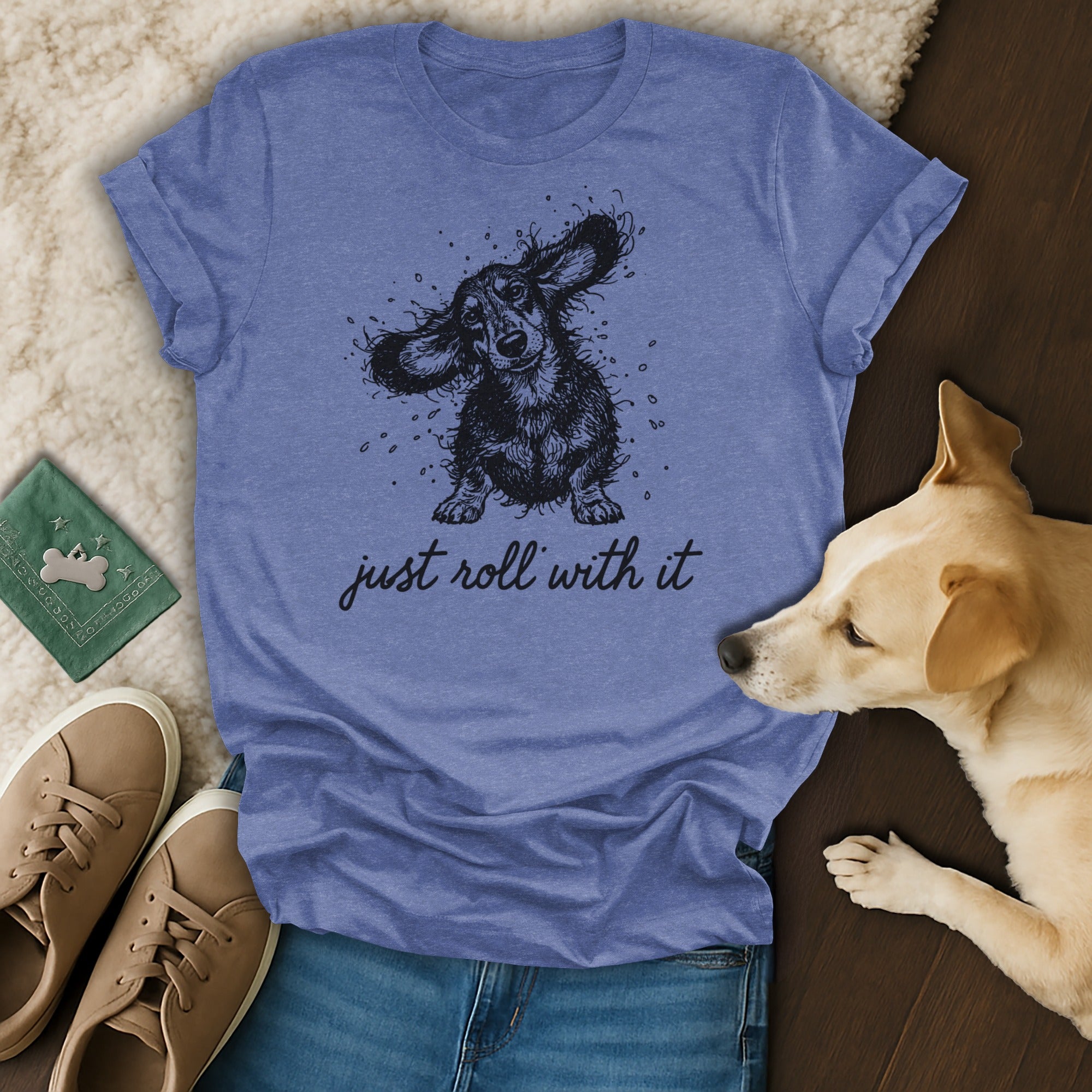 Just Roll With It Dachshund Graphic T-Shirt Product