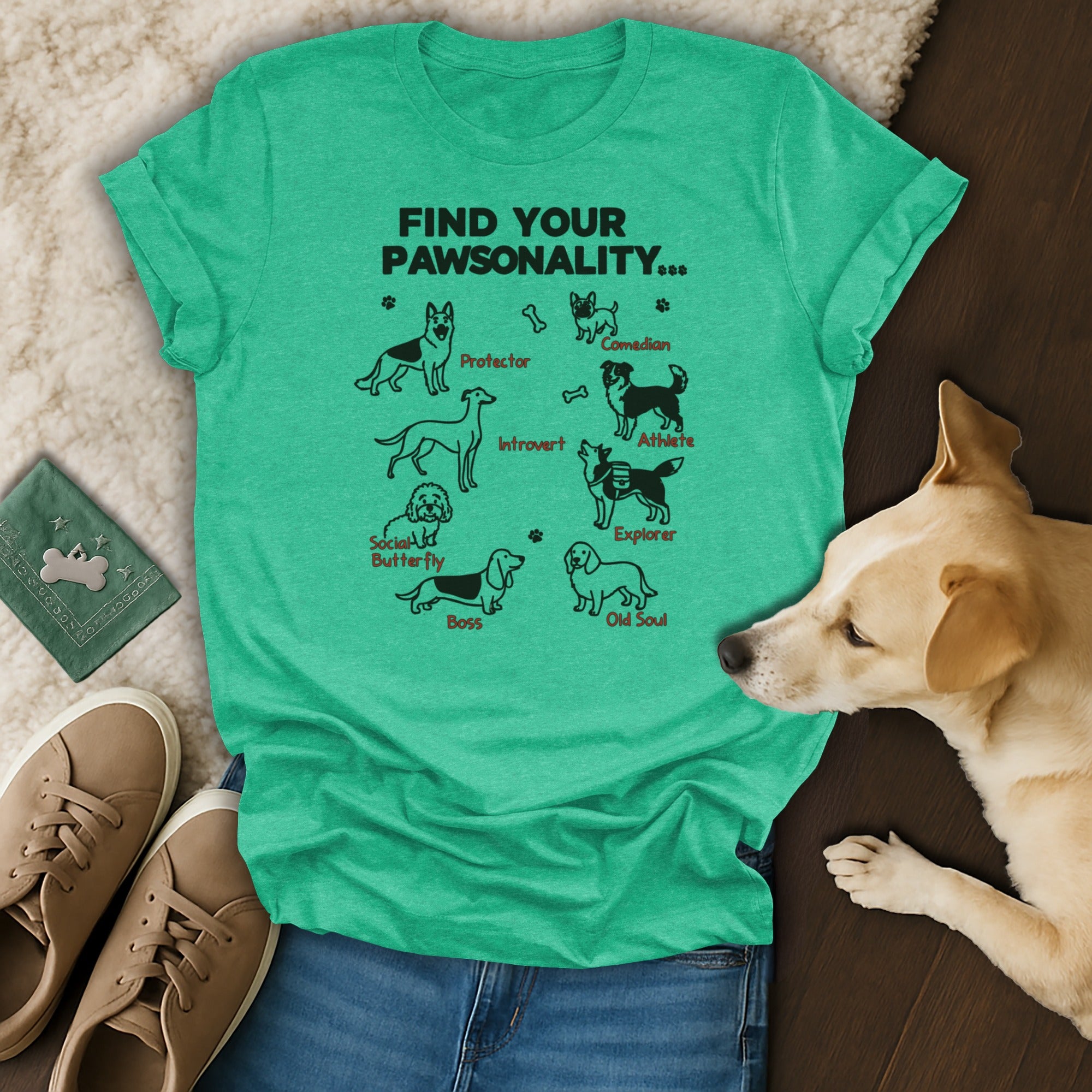 Find Your Pawsonality Graphic Tee for Dog Lovers