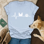 Nurse Heartbeat Dog T-Shirt 🤍