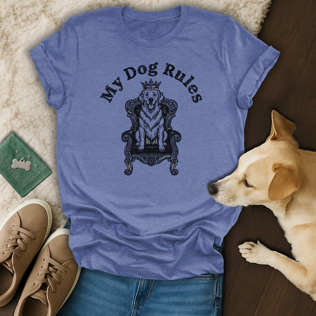 My Dog Rules Graphic Tee for Dog Lovers Tee