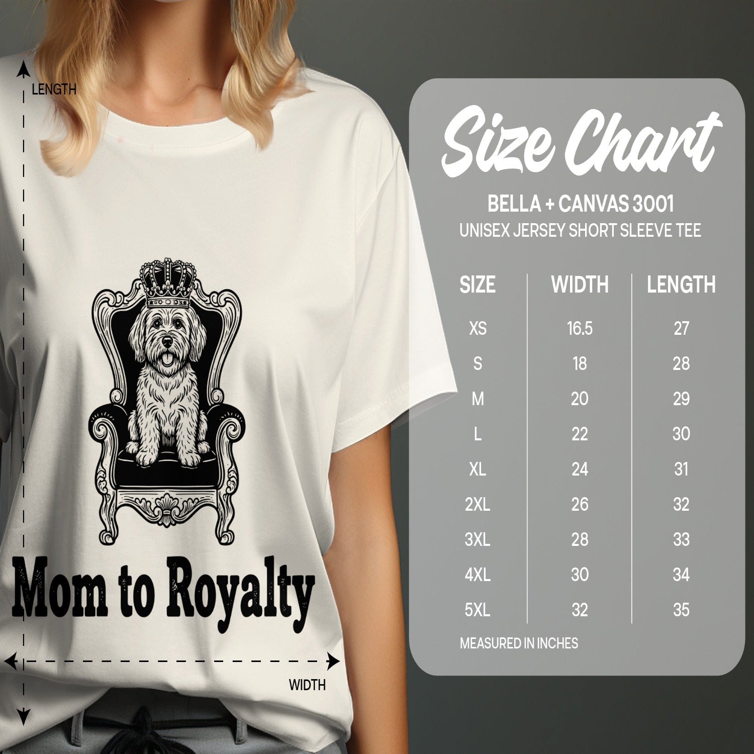 Mom to Royalty Bella Canvas 3001 Unisex T-Shirt Tee