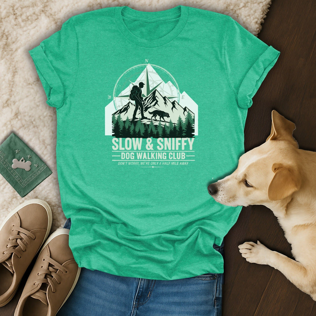 Slow & Sniffy Dog Walking Club Graphic T-Shirt