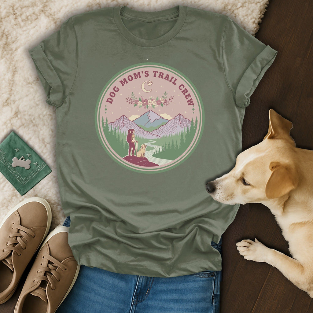Dog Mom's Trail Crew Graphic T-Shirt Casual Wear