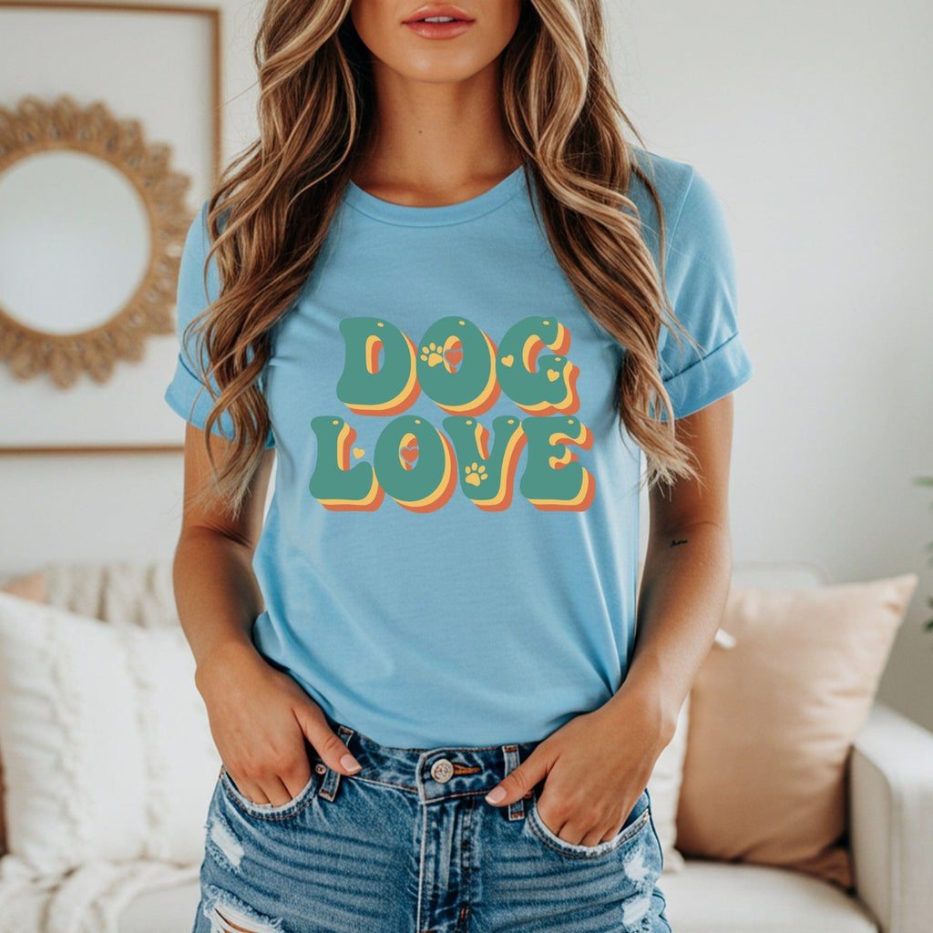 Retro Dog Love T-Shirt 🌻🐕