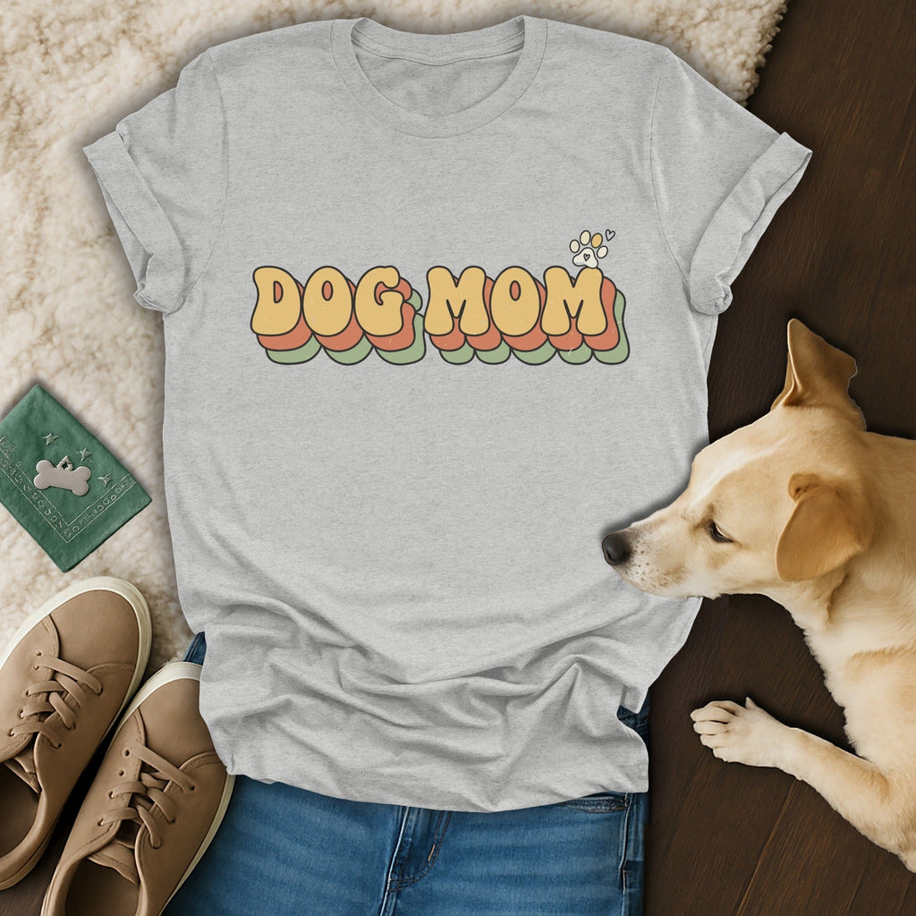 Retro Dog Mom Graphic T-Shirt 🐾