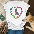 Vibrant Dog Paw Print Heart Design product type
Dog lover
Paw print
Pet design
Animal art
Vibrant colors
Heart shape
Dog graphic
Artistic tee
Colorful dog
Puppy love
Canine design
Abstract dog
Unique print
Pet owner gift
Dog mom
Dog dad
Animal rescue
Cute dog
Stained glass dog
Graphic tee