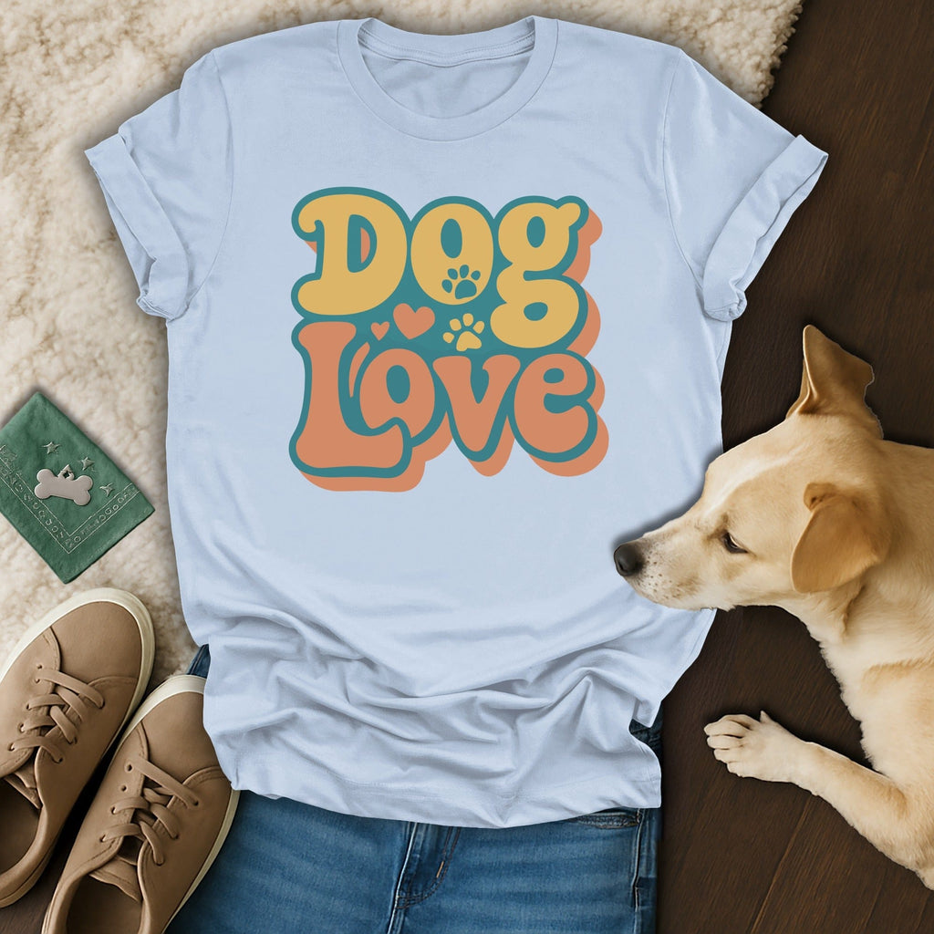 Retro Dog Love T-Shirt 🌻