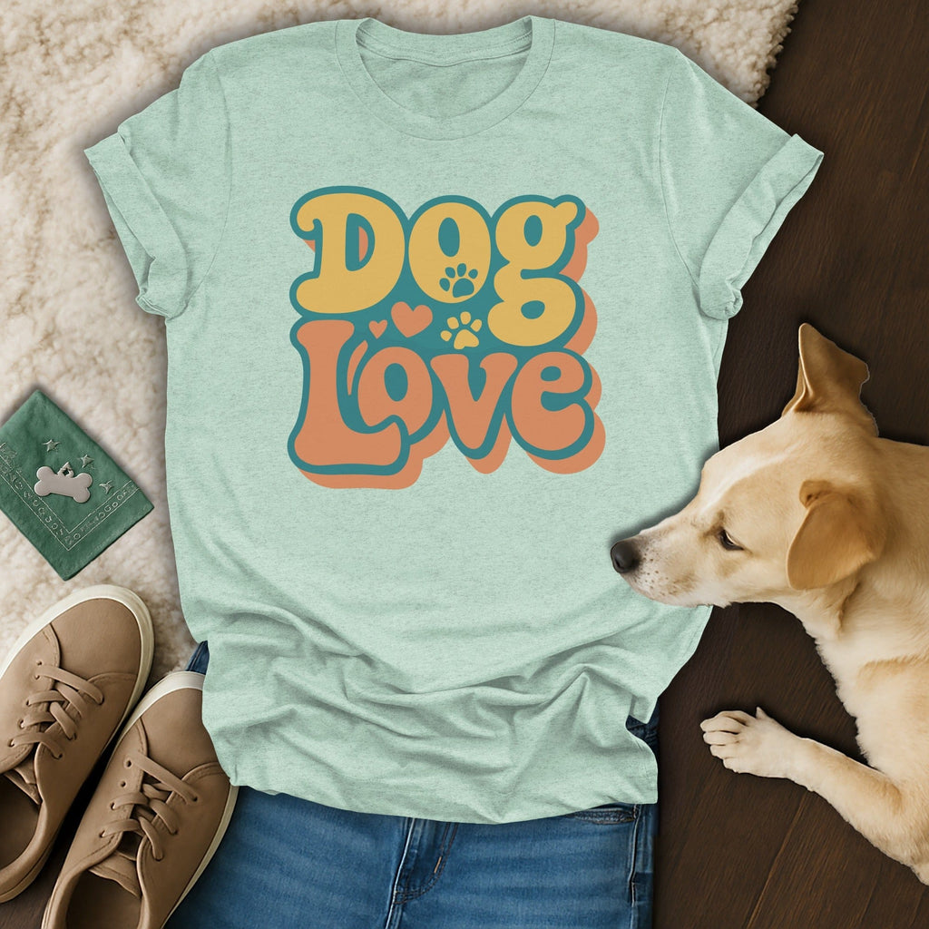 Retro Dog Love T-Shirt 🌻