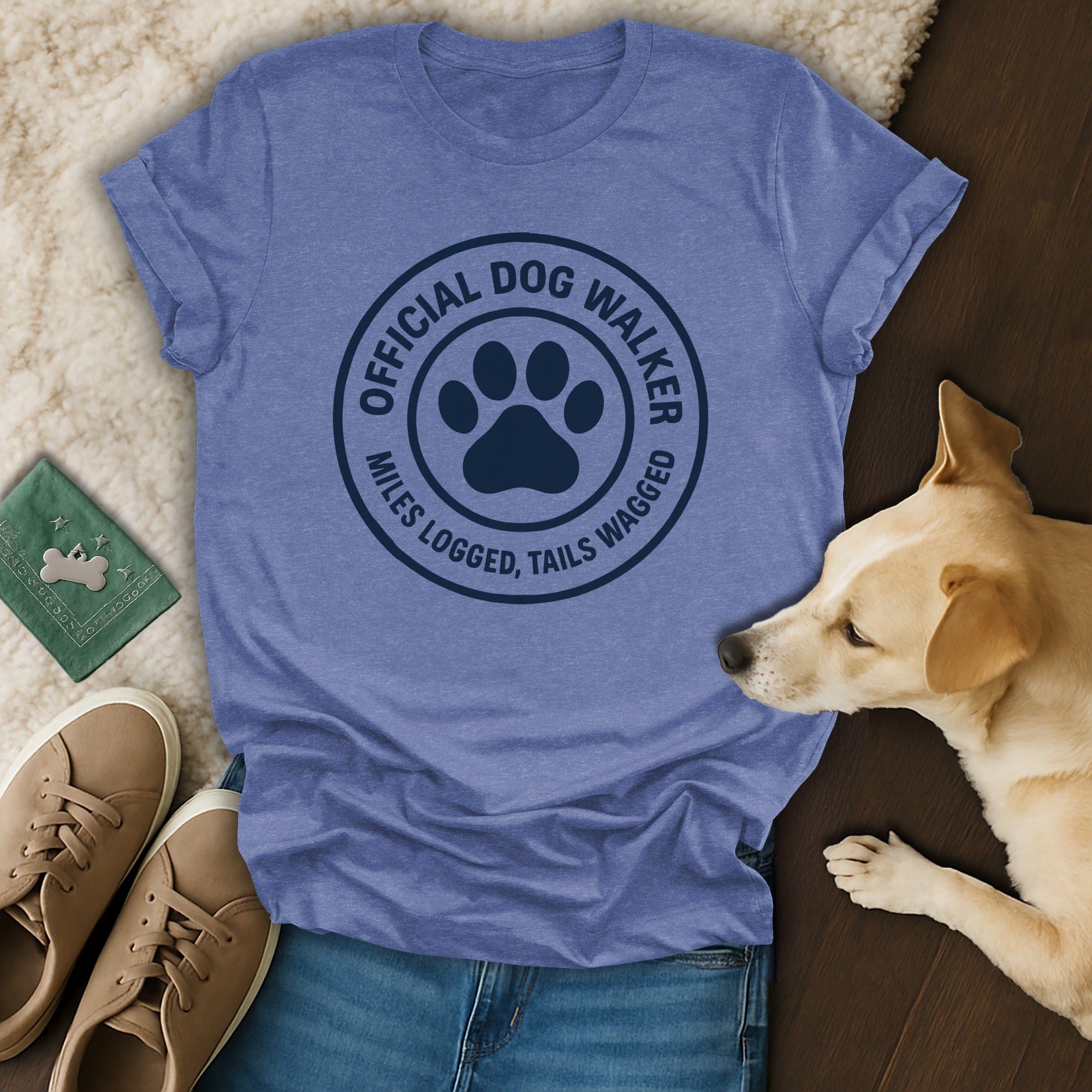 Official Dog Walker Miles Logged Tails Wagged T-shirt