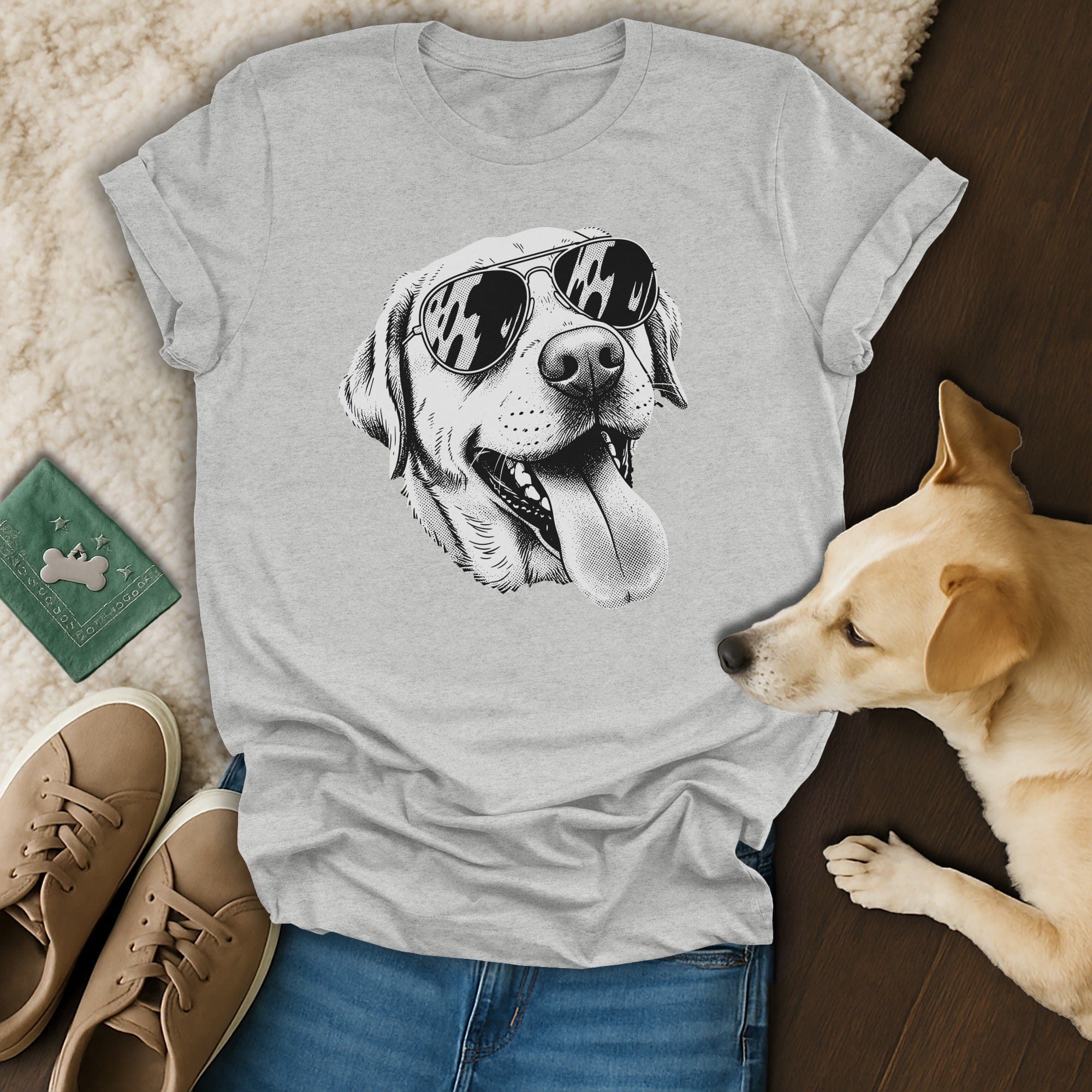 Cool Dog with Sunglasses Graphic T-Shirt