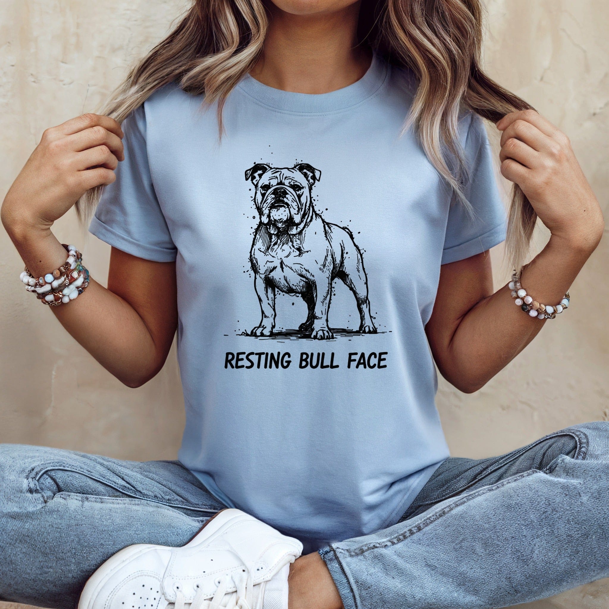 Resting Bull Face Graphic Printed T-Shirt