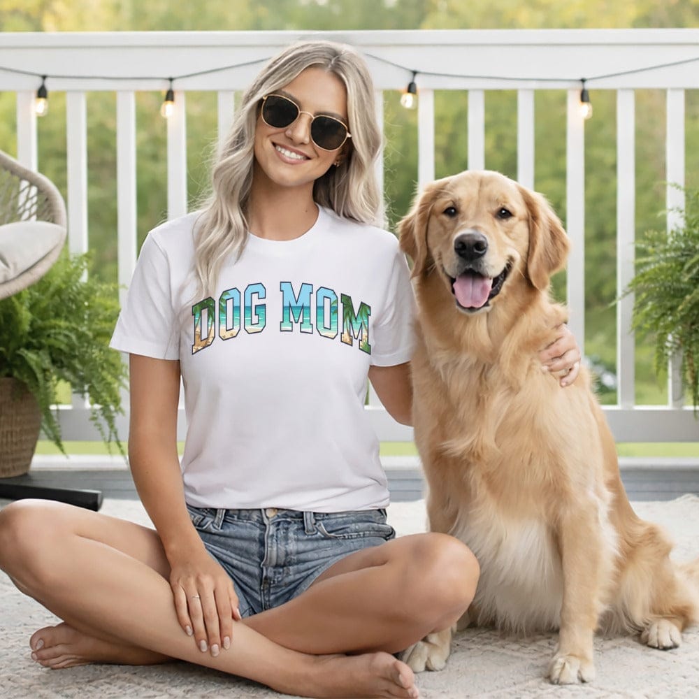 DOG MOM Graphic Cool Letters Style T-Shirt