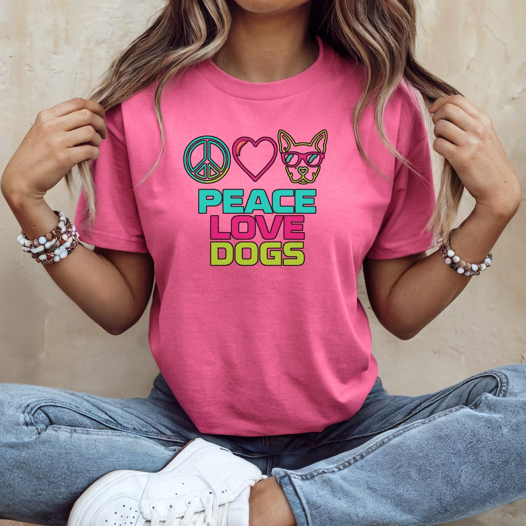 Peace Love Dogs Graphic Shirt for Dog Lovers