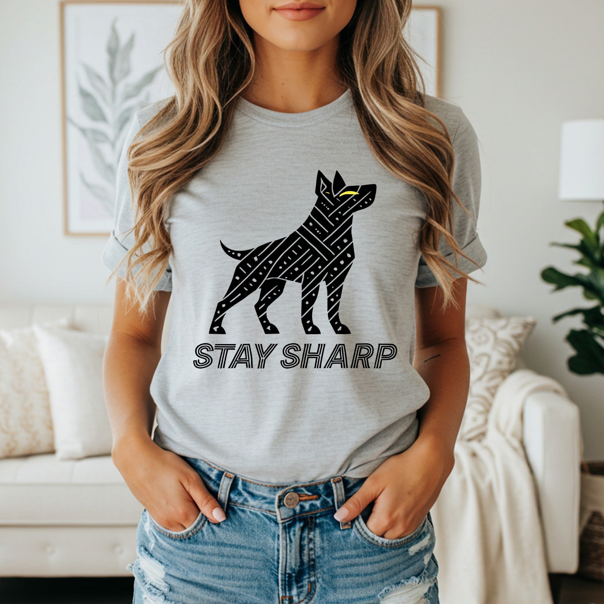 Stay Sharp Dog Graphic Women's T-Shirt