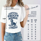 Certified Beach Wiener Graphic Tshirt Casual Wear