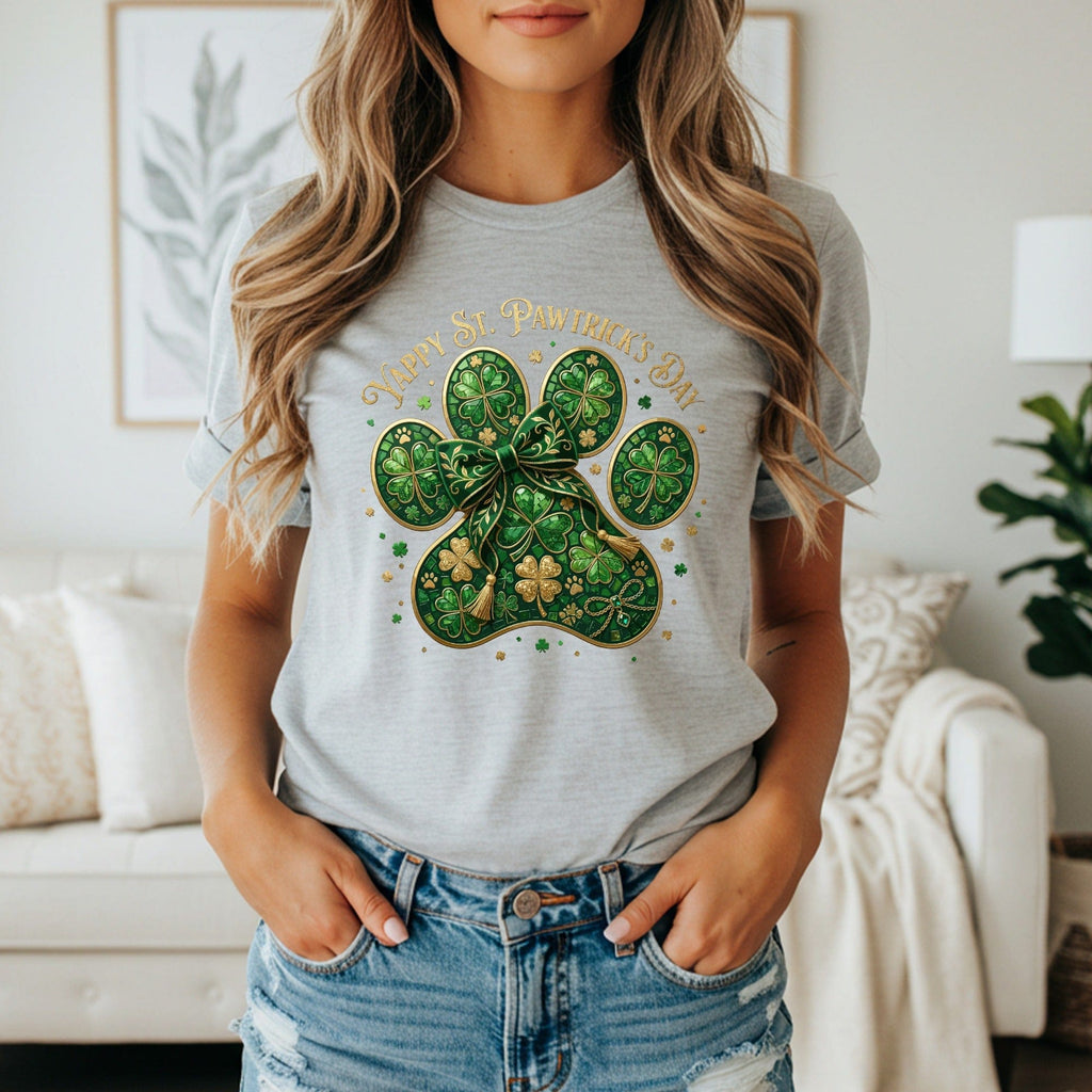Happy St. Pawtrick's Day Graphic T-Shirt for Festive Wear