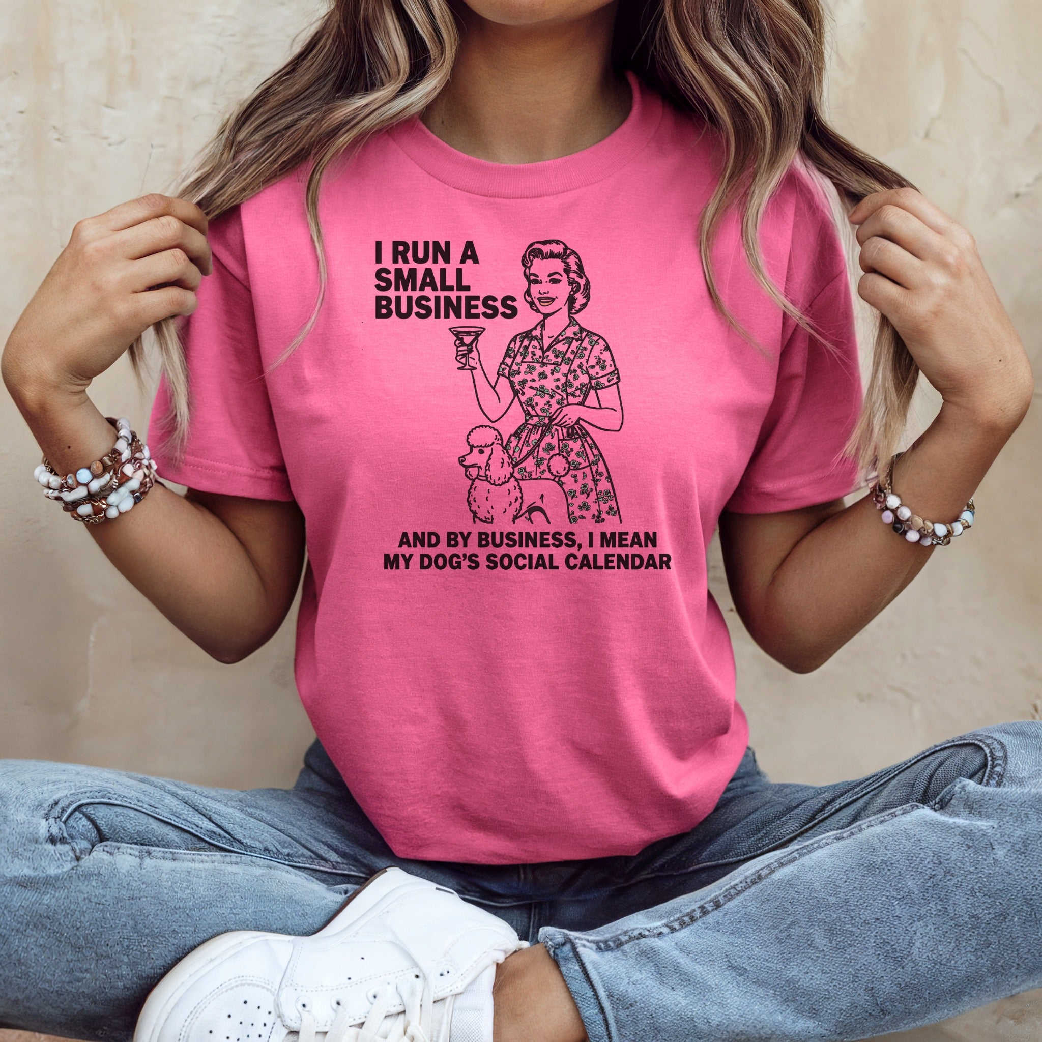 I Run a Small Business Dog's Social Calendar T-shirt