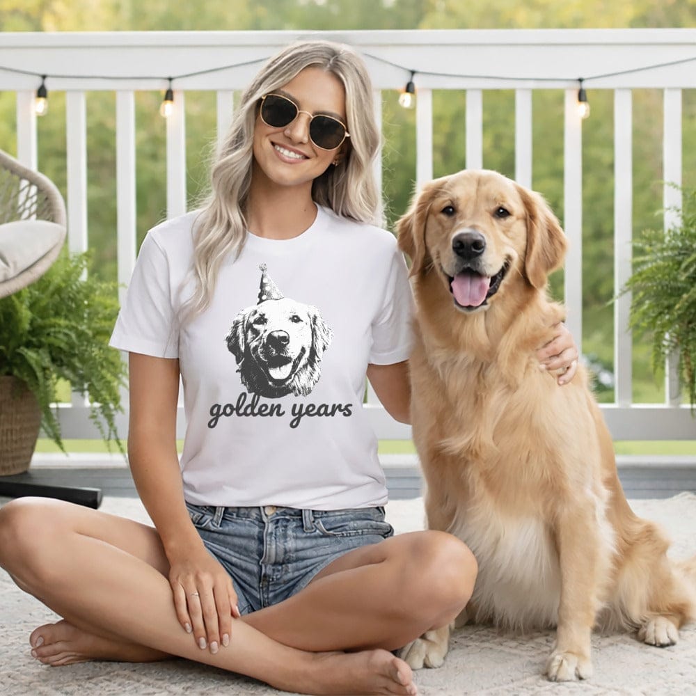 Golden Years Dog Lover Graphic Tee Shirt Product