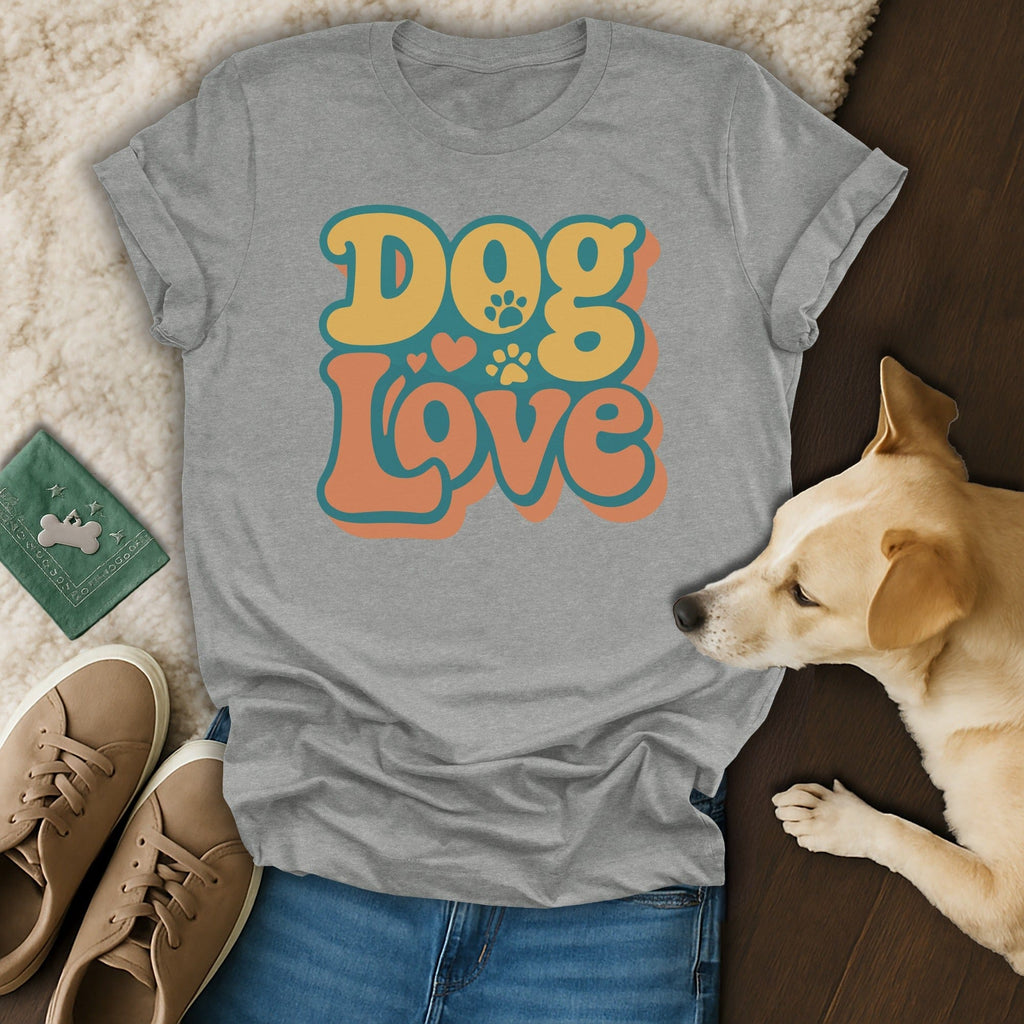 Retro Dog Love T-Shirt 🌻