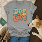 Retro Dog Love T-Shirt 🌻