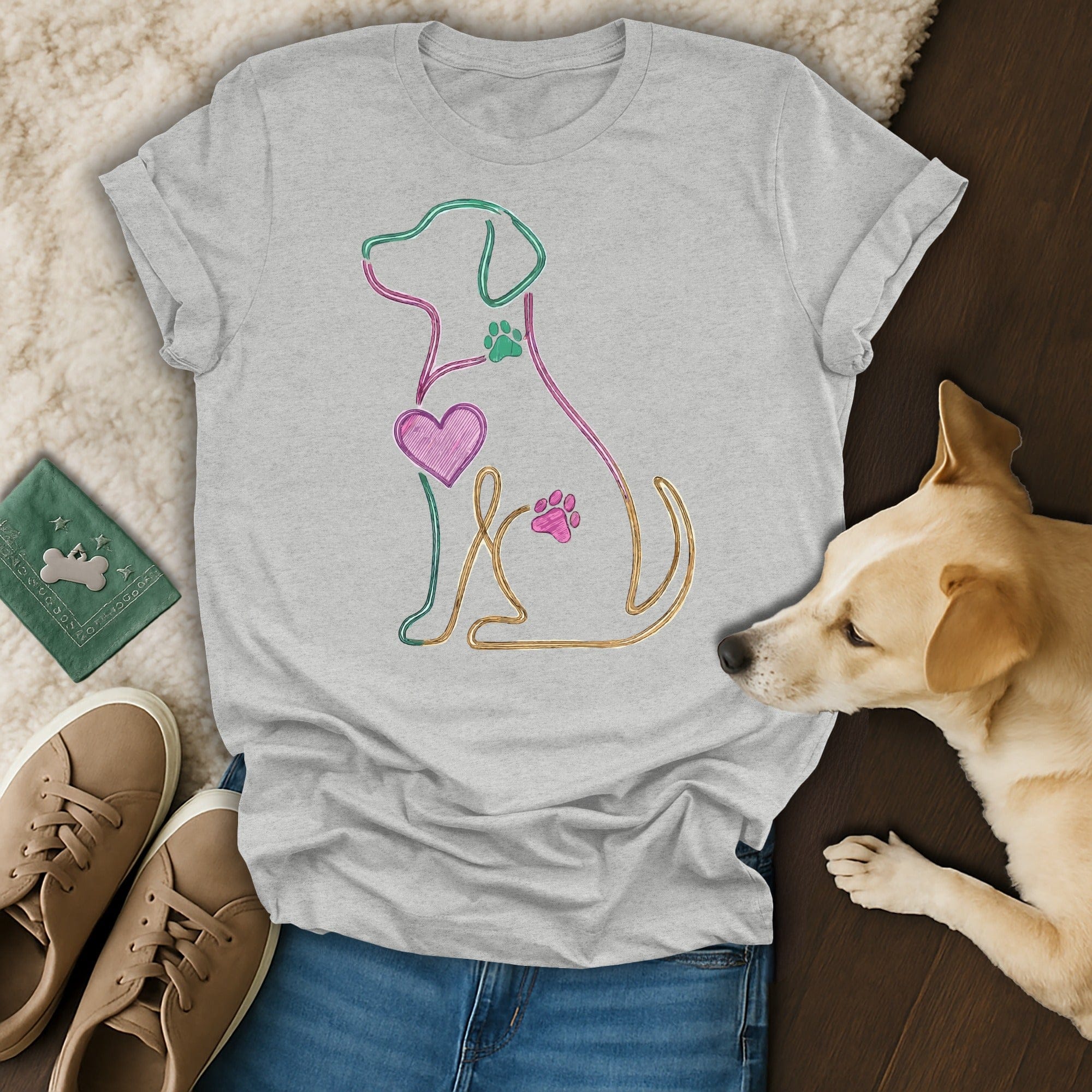 Colorful Dog Outline Heart Paw Prints Design product type
Dog
Pet
Canine
Dog Lover
Animal
Outline
Line Art
Graphic
Abstract
Illustration
Cute
Unique
Colorful
Pink Design
Green Design
Gold Design
Heart
Paw Print
Pet Love
Doggie