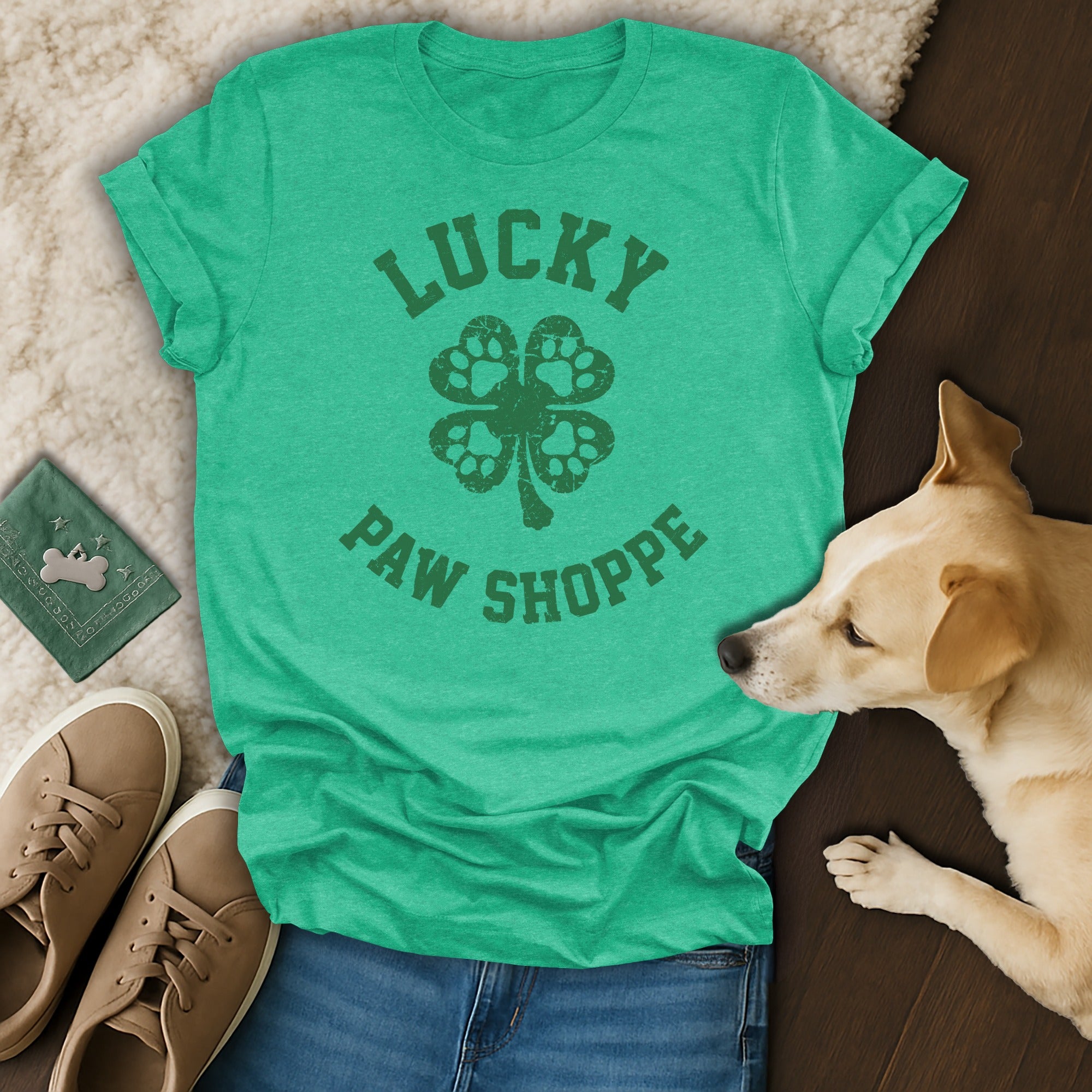 Lucky Paw Shoppe Shamrock Dog Lover T-shirt