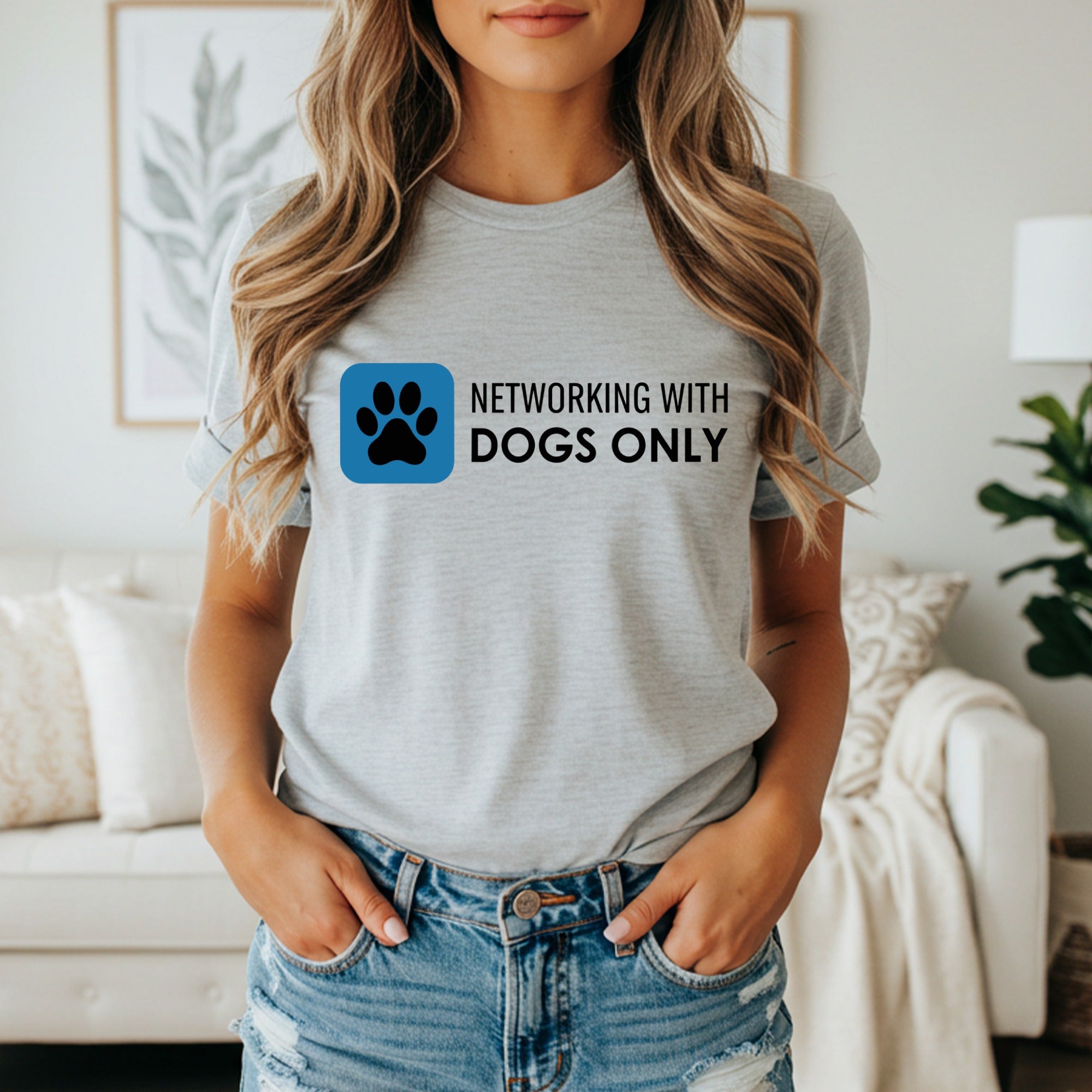 Networking With Dogs Only Graphic Tee Product