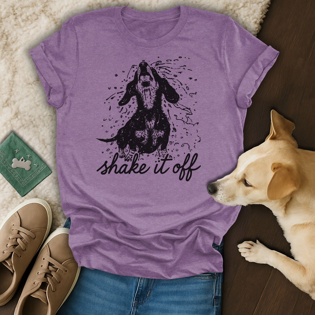 Shake It Off Dog Illustration Design T-Shirt