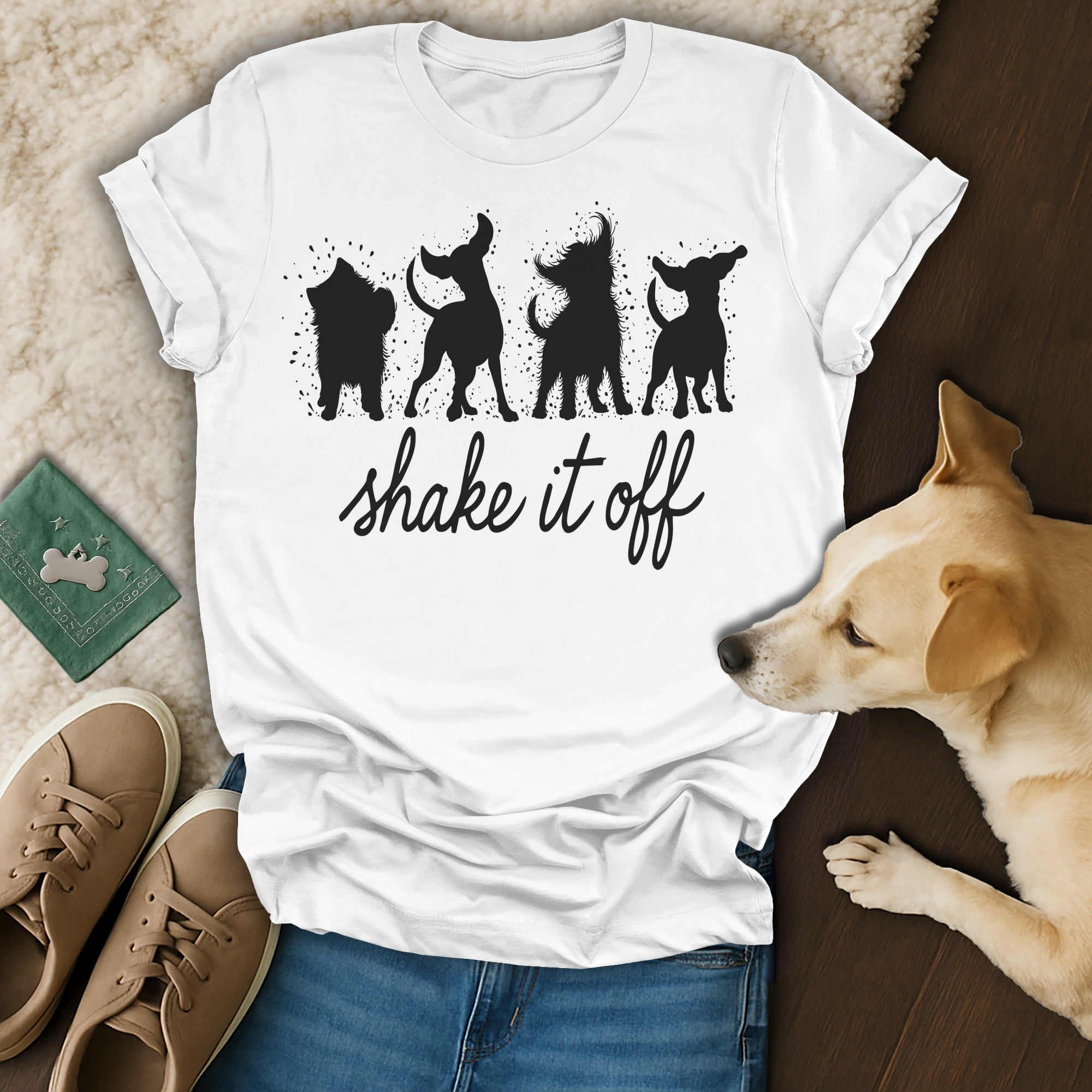 Shake It Off Dancing Dogs Graphic Tee