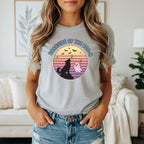 Grey t-shirt with "BARKSIDE OF THE BOO-N" text, wolf and ghost graphic.