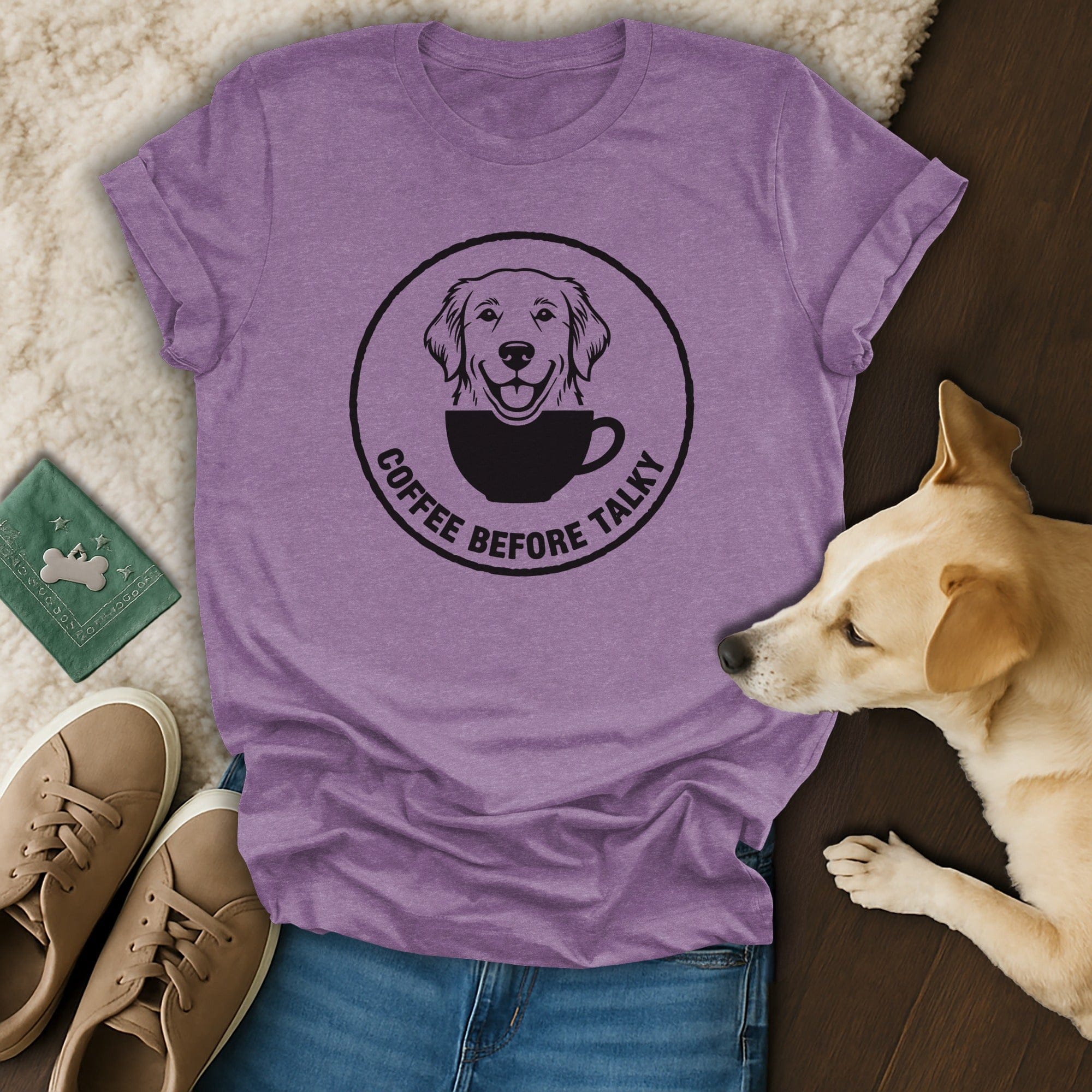 Coffee Before Talky Dog Lover Graphic T-Shirt