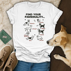 Find Your Pawsonality Dog Lover Graphic T-Shirt