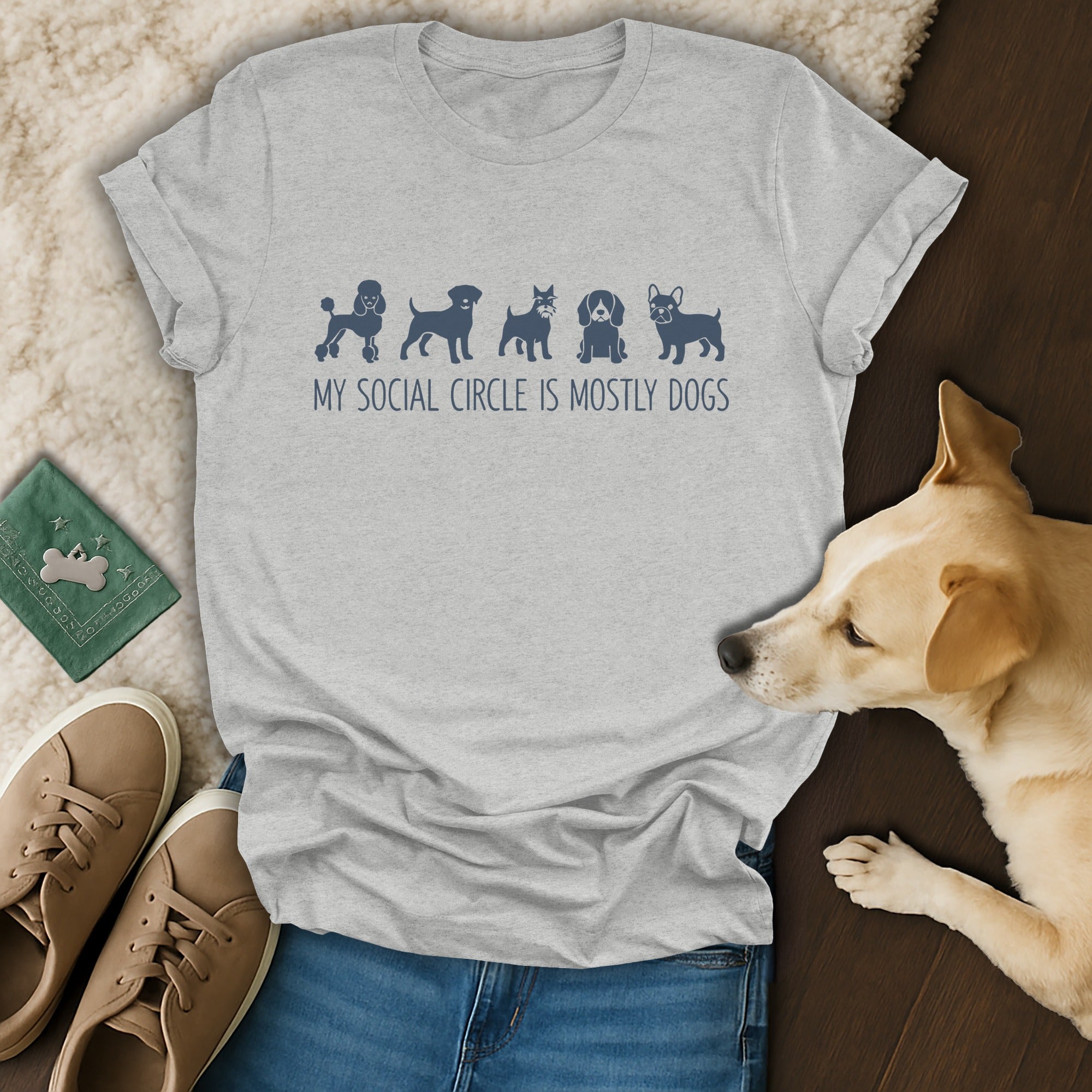 My Social Circle Is Mostly Dogs Graphic T-Shirt