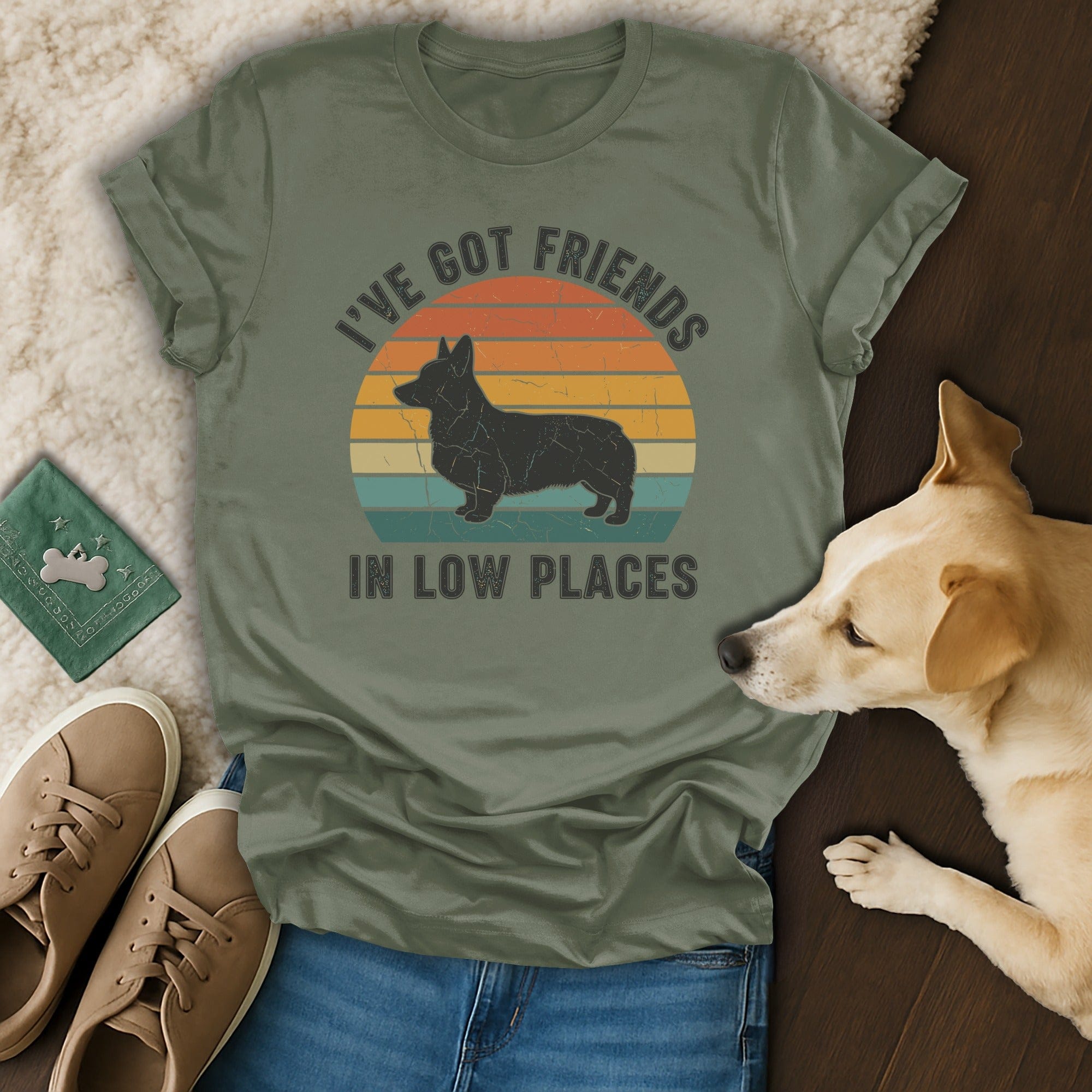 I've Got Friends in Low Places Dog Graphic T-Shirt