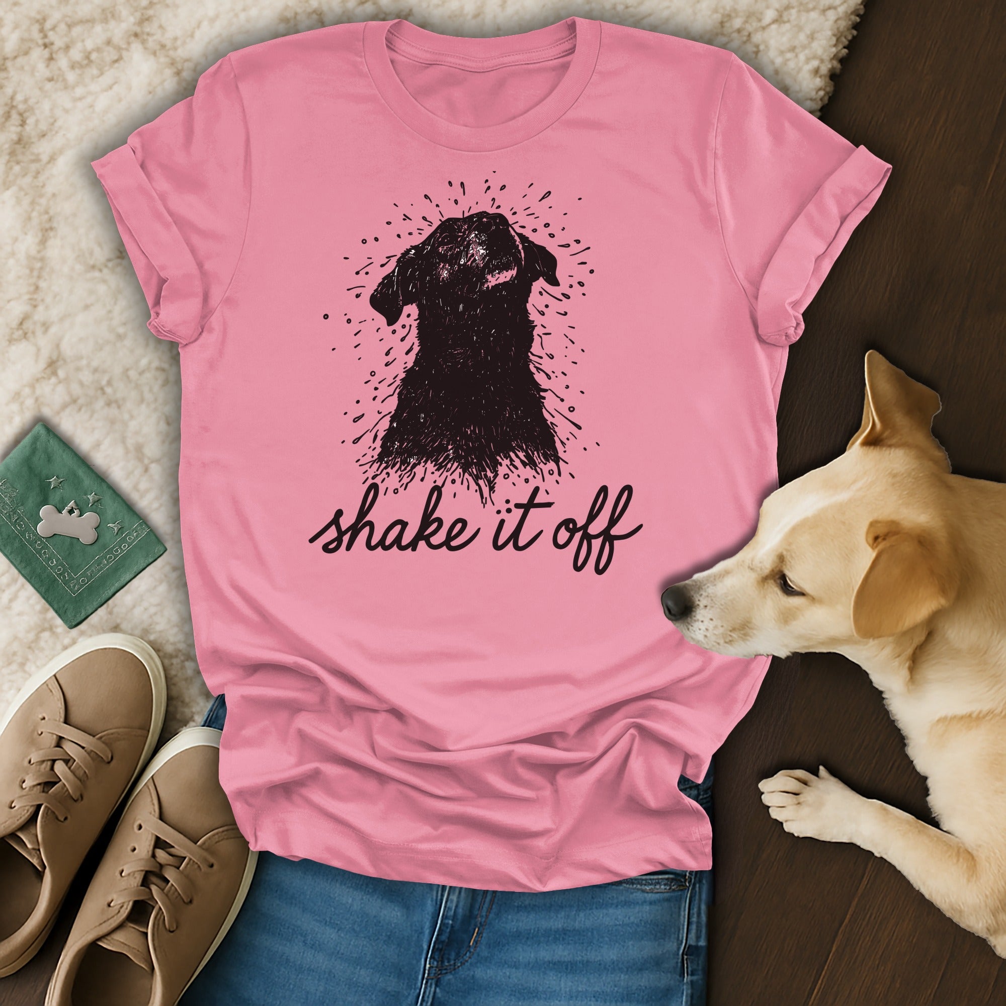 Shake It Off Dog Graphic Tee Shirt Product