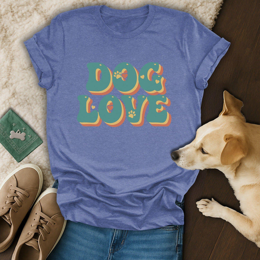 Retro Dog Love T-Shirt 🌻🐕