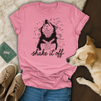 Shake It Off Artistic Dog Design T-Shirt
