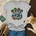 Howly and Jolly Colorful Paw Print T-Shirt
