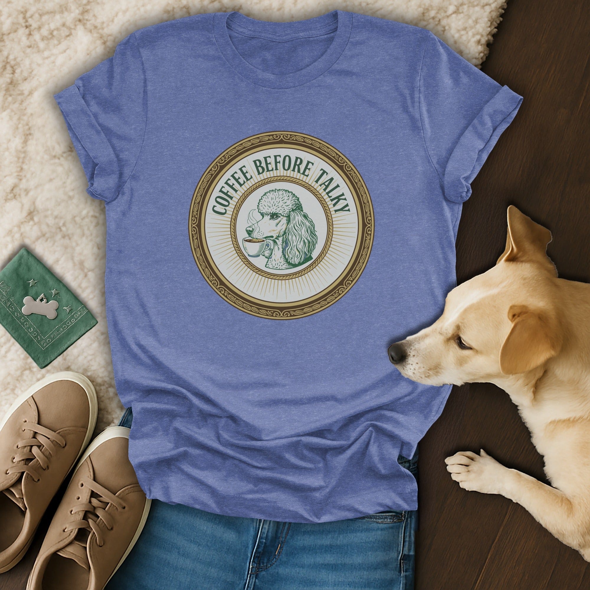 Coffee Before Talky Poodle Graphic T-Shirt Product