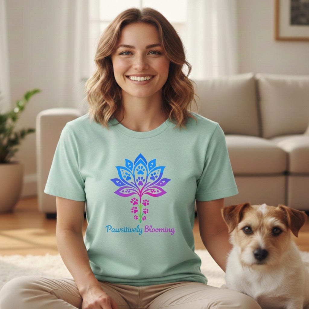 Pawsitively Blooming Graphic Tee for Pet Lovers